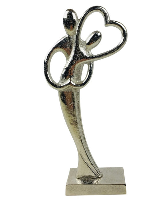 Silver In Twined Couple Curved Figure