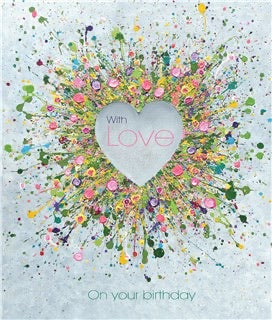 Love on your birthday card by Jo Gough